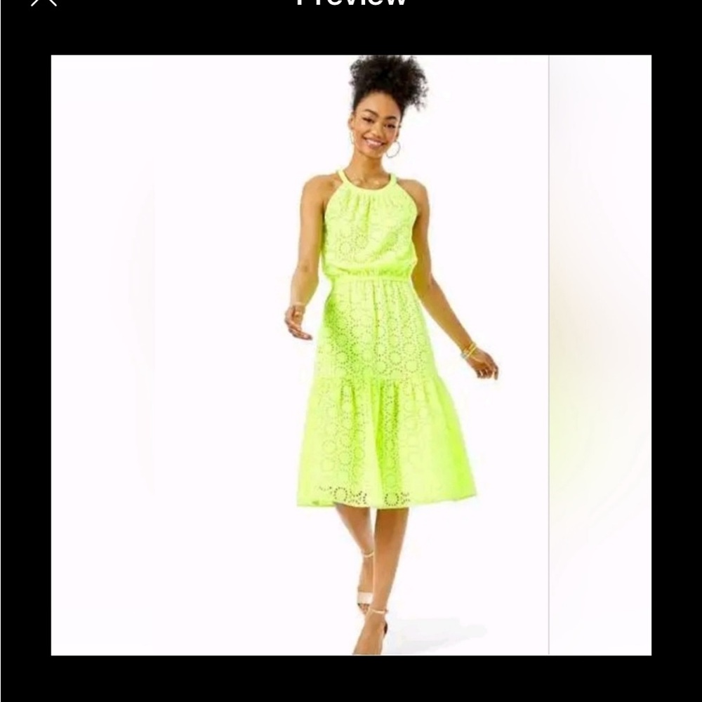 Lilly Pulitzer Alda Halter Dress in Prickly Pear - Picture 2 of 9